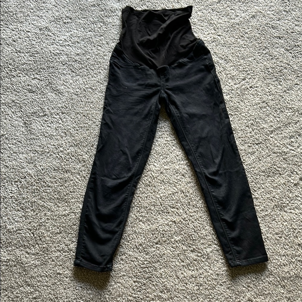 Black and Blue Skinny High-Waisted Pants by 1822 Denim